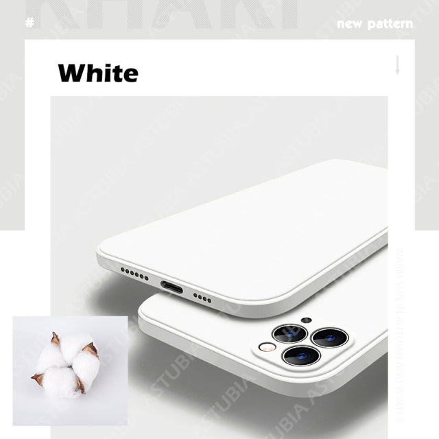 Square Liquid Silicone Case For iPhonen 12 13 Pro Max Mini
