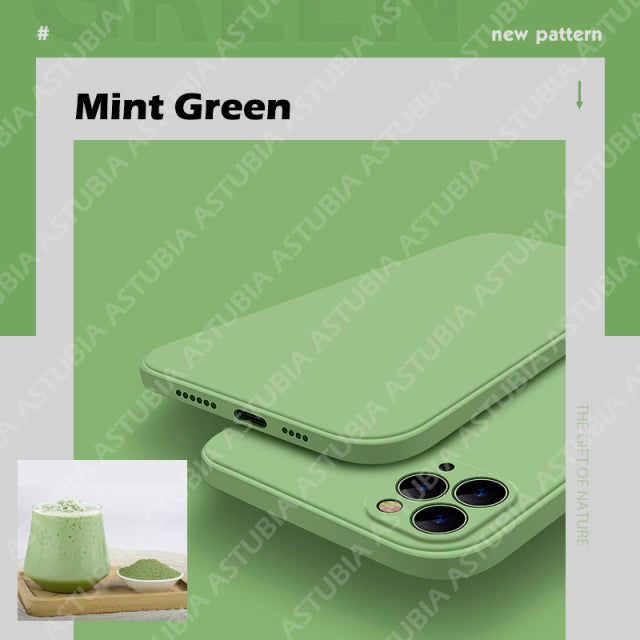 Square Liquid Silicone Case For iPhonen 12 13 Pro Max Mini