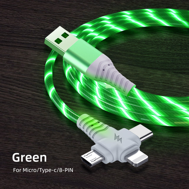 3in1 Flow Luminous Lighting usb cable for 3 in 1