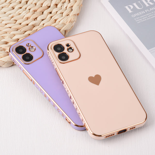 Solid Plating Lens Protection Phone Case For iPhone 12 11 Pro Max