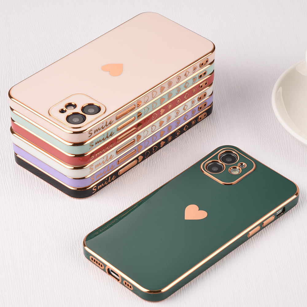 Solid Plating Lens Protection Phone Case For iPhone 12 11 Pro Max