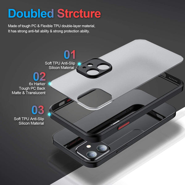 For iPhone 13 Pro Max Shockproof Bumper Clear Phone Case For iPhone 12