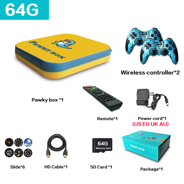 Pawky Box Game Console for PS1/DC/Naomi 50000+ Games Super Console WiFi Mini TV Kid Retro 4K Video Game Player
