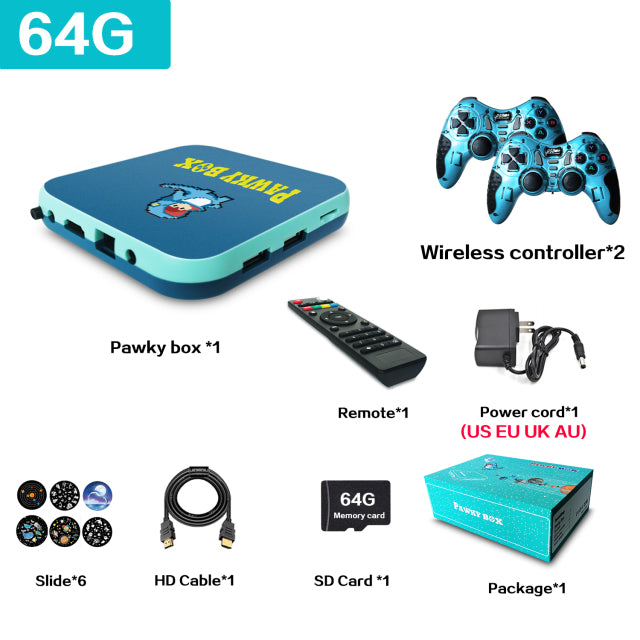 Pawky Box Game Console for PS1/DC/Naomi 50000+ Games Super Console WiFi Mini TV Kid Retro 4K Video Game Player