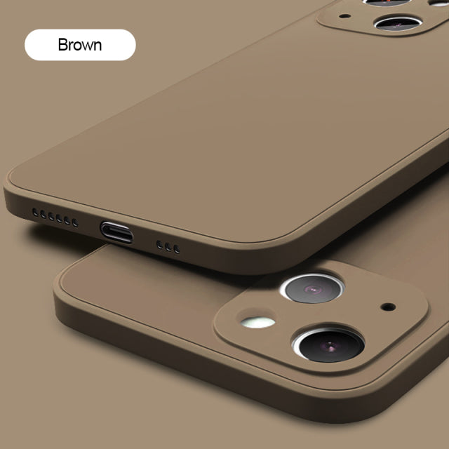 Square Liquid Silicone Phone Case For iPhone 11 12 13 Pro Max Mini X XS Max XR 7 8 Plus SE2